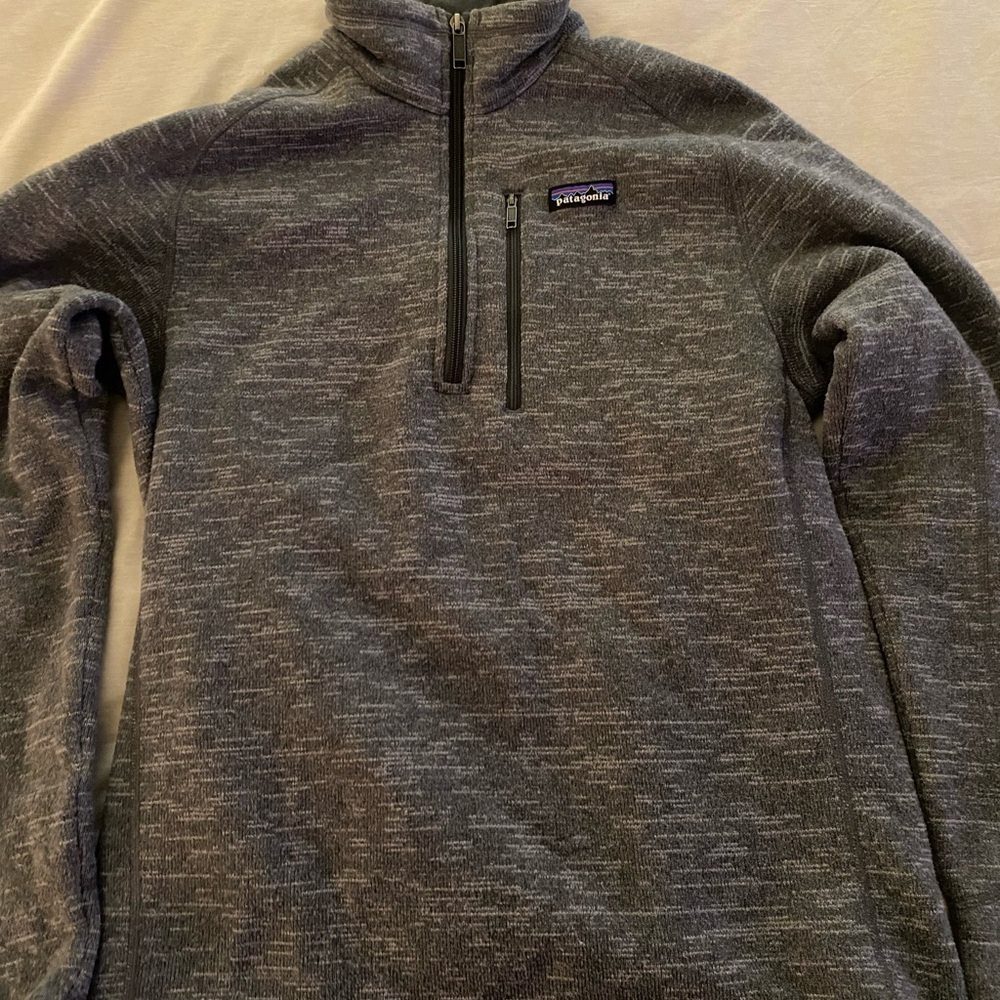 Patagonia Men's Charcoal Zip-Up Sweater